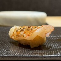 名古屋 栄 鮨 栄華 - 赤海老の炙り
