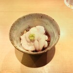 東麻布 天本 - 白子、ネギ和え