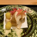 豪龍久保 - 雌貝鮑 蓮根 銀杏 揚げ物