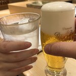 鮨 七海 - 燃料補給。かんぱーい