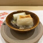 鮨 七海 - すっぽん鍋。一口サイズ。