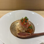 鮨 七海 - ネギトロといくらの小鉢