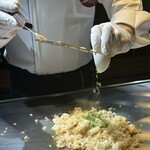 鉄板焼 石狩 - シェフ特製ガーリックライス