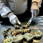 鉄板焼 石狩 - 北海道産 活蝦夷鮑