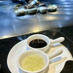 鉄板焼 石狩 - スペイン産 カラビネーロ〜赤味噌バルサミコとネギ塩だれ