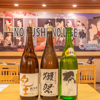 【豊富な日本酒】季節毎のおすすめを常備15種類～！