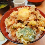 天ぷら 阿部 - かき揚げ丼