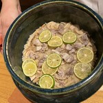 洋食堂 すずき - 地鶏のごはん、すだちのせ