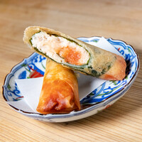 地鶏のチーズ明太春巻き（一本）