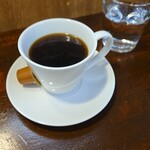 キッチン ブルー グローブ - ホットコーヒーのアップ