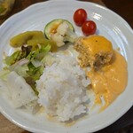 キッチン ブルー グローブ - 最後のワンプレート、ソースを吸わせます