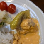 キッチン ブルー グローブ - 茄子を添えて