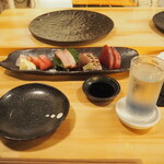 堺東 すしと - お造り盛り合わせ ＆ 天明 焔 生酛特別純米