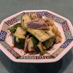 華園 - 砂肝とキュウリの和え物