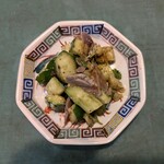 華園 - 砂肝とキュウリの和え物