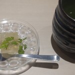 熊本 鮨 銀座ふくじゅ - 洋梨の白ワインゼリー