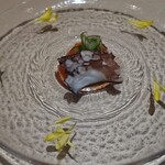 熊本 鮨 銀座ふくじゅ - 茹でタコ　梅肉のジュレ