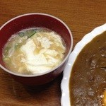 C&C カレーショップ - サービスの味噌にゅーめんにたまごの白身を入れて頂きました。