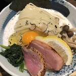 鴨出汁中華蕎麦 麺屋yoshiki - 鴨とポルチーニのつけ麺（塩）