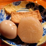 奈古也 - おでん（玉子、大根、厚揚げ）