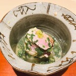 銀座 しのはら - 合鴨、近江蕪と春菊の餡かけ