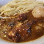 塩そば専門店 桑ばら - 牛タンカレーつけそば（熱盛り）