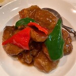 旺旺 - 牡蠣茄子（揚げ牡蠣とパリパリの茄子炒め）