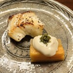 木山 - 焼き物
      クエ
      柿とヤーコンの白酢和え