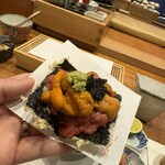 天婦羅 みやしろ - 本鮪とウニ、キャビア