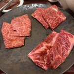 焼肉家和 - 赤み三種盛り定食