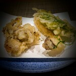 手打ち蕎麦 たがた - 舞茸　エリンギ　大葉