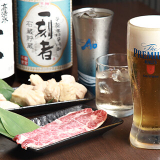 生ビールも注文できる飲み放題プラン！ドリンクメニューが豊富◎