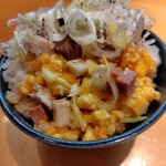 麺家 たけ田 - 肉玉子めし内部