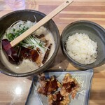 北野 - ランチセット　唐揚げ3個とご飯