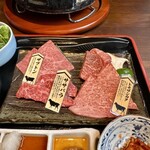 炭火焼肉くらた - 信州プレミアム牛肉盛り合わせ150g(¥2,450)