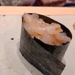 すしやのたい悟 - 富山の甘海老の昆布〆