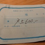 すしやのたい悟 - この日の会計