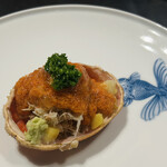 緒乃 - セコガニ身みそ入り外子のジュレ　栗