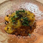 緒乃 - 河豚バターリゾット  筋子雲丹紹興酒