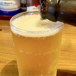 もつ焼き けいすけ - ビンビール(大瓶)赤星 760円(税込)