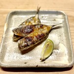 すしやのたい悟 - 目光の一夜干し。たい悟では初めてお目にかかる焼き物、目光。淡白で上品な身は程よい脂のりでシンプルな塩加減が絶妙！いくらでもいけちゃいそうな一品✩.*˚