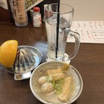 庄や - 生グレフルサワークーポン199円お通し〔おでん〕350円