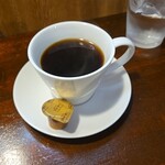 キッチン ブルー グローブ - ホットコーヒーのアップ