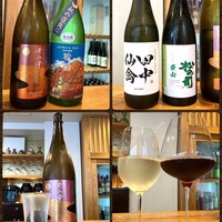 いわ志 本店 - 日本酒etc✨グラスワイン白･赤✨赤ワインは本当に素敵でした・*:..｡o♬.･*’’*･.・*:.。.☆✨