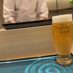 札幌 鮨 よこ田 - 生ビール