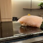 札幌 鮨 よこ田 - 余市産　さめがれいのえんがわ