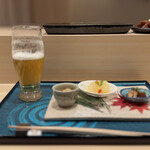 札幌 鮨 よこ田 - 北寄とせりの和物　　洋梨のコンポート　　蛸の柔らか煮