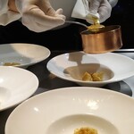 鉄板焼 石狩 - 盛り付けるー♩