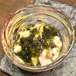 心粋厨房 獬 - 湯引きした白子と生海苔