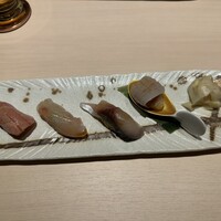 広島 鮨 まつもと - トロ、タイ、サバ、イカウニ